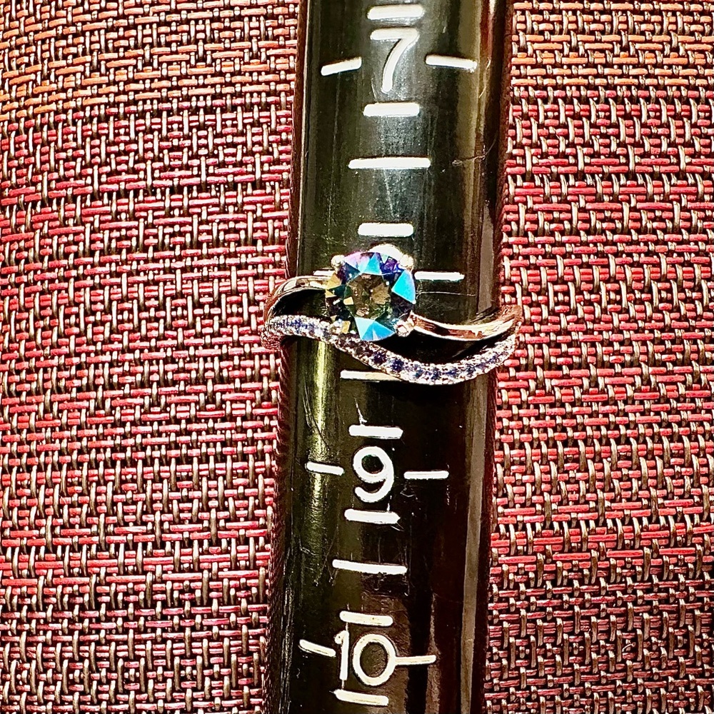 Fragrant Jewels Iridescent Gemstone Silver Ring